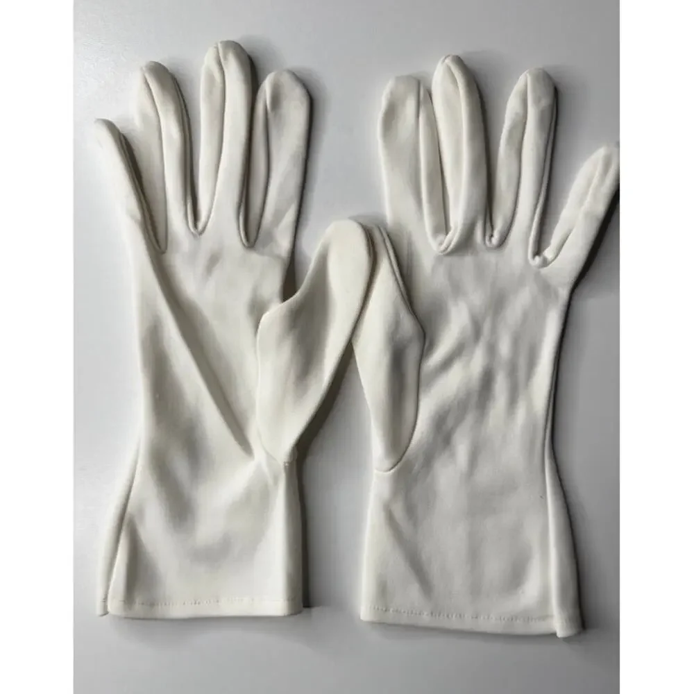 Vintage 1950s 60s Ladies Dress Gloves 3 Pair Lot Blue, Ivory White Small